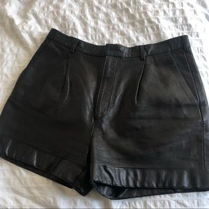 Saint Laurent leather shorts